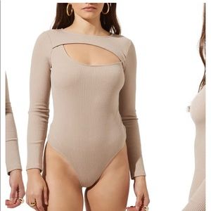 Astr and label cutout bodysuit